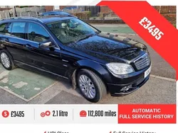 Black Used 2011 Mercedes C220 Elegance Estate | £3,495 (Good price)