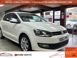 White Used 2012 VW Polo Match Hatchback | £5,395 (Fair price)