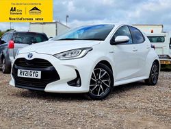 White Used 2021 Toyota Yaris Hybrid Design Hatchback | £12,888 (Fair price)