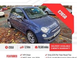 Blue Used 2013 Fiat 500 Lounge Hatchback | £2,650 (Good price)