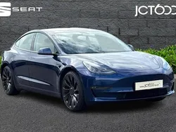 Blue Used 2021 Tesla Model 3 Performance Sedan | £23,496 (Fair price)