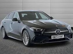Obsidian black Used 2023 Mercedes C220 AMG Line Premium Sedan | £35,095 (A bit pricey)