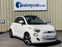 White Used 2022 Fiat 500e Lounge Cabriolet | £14,499 (Fair price)