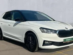Moon white metallic black magic pearl effect Used 2025 Skoda Fabia Design Edition Hatchback | £18,850 (Fair price)