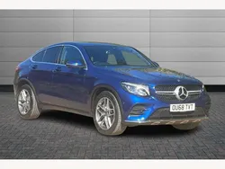 Blue Used 2018 Mercedes GLC250 AMG line Coupe | £23,500 (Fair price)