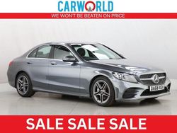 Grey Used 2018 Mercedes C220 AMG line Sedan | £14,987 (Fair price)