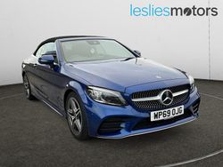 Blue Used 2019 Mercedes C200 AMG Line Premium Cabriolet | £21,999 (Fair price)