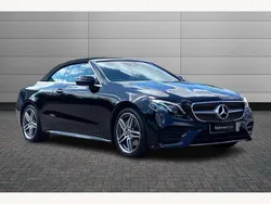 Obsidian black Used 2019 Mercedes E220 AMG line Cabriolet | £21,195 (Fair price)
