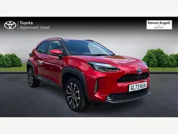 Red Used 2023 Toyota Yaris Hybrid Design Hatchback | £22,248 (Expensive)