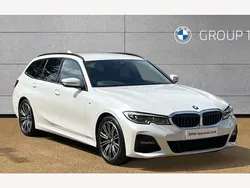 Mineral white Used 2021 BMW 330 M Sport Estate | £27,495 (Fair price)