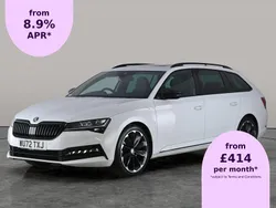 White Used 2022 Skoda Superb SportlinePlus Estate | £25,678 (Fair price)