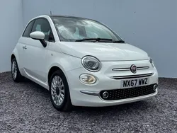 White Used 2017 Fiat 500 Lounge Hatchback | £6,700 (A bit pricey)