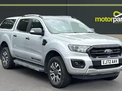 Silver metallic Used 2022 Ford Ranger Wildtrack Pickup | £20,000 (Fair price)