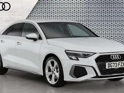 White Used 2023 Audi A3 S-Line Sedan | £25,134 (Fair price)