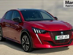Red Used 2021 Peugeot e-208 Premium Hatchback | £12,690 (Fair price)