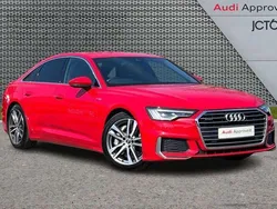 Red Used 2021 Audi A6 S-Line Sedan | £25,840 (A bit pricey)