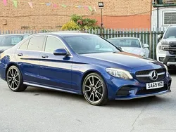 Blue Used 2019 Mercedes C220 AMG line Sedan | £16,840 (Fair price)