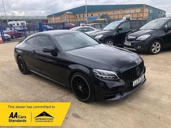 Black Used 2019 Mercedes C300 AMG line Coupe | £17,957 (Fair price)