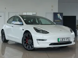 White Used 2021 Tesla Model 3 Performance Sedan | £23,998 (Fair price)