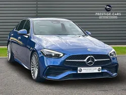 Blue Used 2023 Mercedes C220 AMG Line Premium Sedan | £32,991 (Fair price)