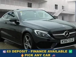 Black Used 2018 Mercedes C220 AMG line Coupe | £14,699 (Good price)