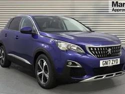 Blue Used 2017 Peugeot 3008 Allure SUV | £9,254 (Fair price)