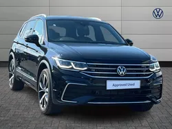 Black Used 2024 VW Tiguan Allspace R-line SUV | £37,190 (Expensive)