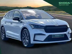 White Used 2023 Skoda Enyaq iV SportLine SUV | £30,823 (A bit pricey)
