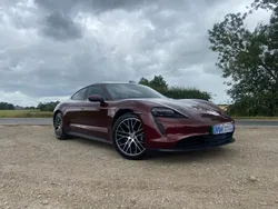 Red Used 2023 Porsche Taycan Sedan | £54,995 (Fair price)