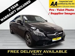 Black Used 2019 Mercedes C200 AMG line Coupe | £19,195 (Fair price)
