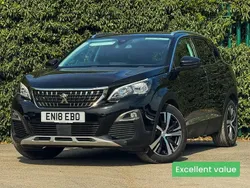 Black Used 2018 Peugeot 3008 Allure Hatchback | £9,995 (Fair price)
