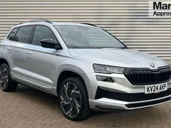 Brilliant silver metallic Used 2024 Skoda Karoq SportLine SUV | £25,750 (Fair price)