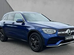 Brilliant blue metallic Used 2019 Mercedes GLC220 AMG line SUV | £21,523 (Fair price)