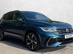 Blue Used 2021 VW Tiguan R-line SUV | £22,947 (Good price)