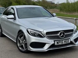 Silver Used 2015 Mercedes C220 AMG line Sedan | £8,290 (Expensive)
