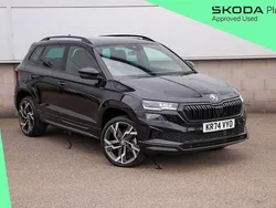 Black magic pearl effect Used 2024 Skoda Karoq SportLine SUV | £27,490 (Fair price)