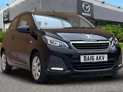 Black Used 2016 Peugeot 108 Active Hatchback | £4,690 (Fair price)
