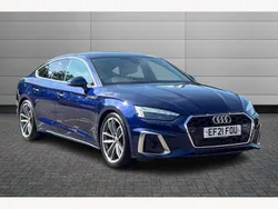 Blue Used 2021 Audi A5 Sportback S-Line Hatchback | £23,495 (Fair price)