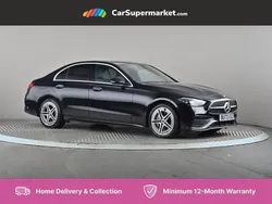Black Used 2022 Mercedes C300e AMG line Sedan | £27,897 (Fair price)