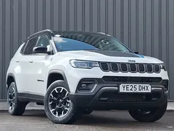 White New 2025 Jeep Compass Trailhawk SUV | £29,498 (A bit pricey)