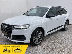White Used 2018 Audi Q7 S-Line SUV | £25,990 (Fair price)