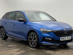 Race blue metallic Used 2022 Skoda Scala Monte Carlo Hatchback | £17,590 (Fair price)