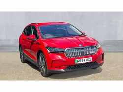 Velvet red metallic Used 2024 Skoda Enyaq iV SUV | £29,440 (A bit pricey)