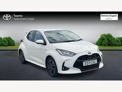 White Used 2021 Toyota Yaris Hybrid Design Hatchback | £16,168 (Fair price)
