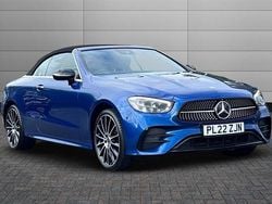 Spectral blue Used 2022 Mercedes E300 AMG line Cabriolet | £33,995 (Super price)