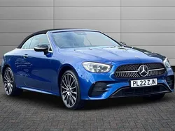 Spectral blue Used 2022 Mercedes E300 AMG line Cabriolet | £33,995 (Super price)