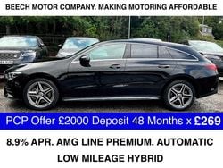 Black Used 2021 Mercedes CLA250e Shooting Brake AMG line Estate | £22,990 (Fair price)