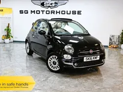 Black Used 2016 Fiat 500C Lounge Cabriolet | £5,695 (Fair price)