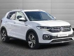 Pure white Used 2019 VW T-Cross R-line SUV | £13,250 (Fair price)