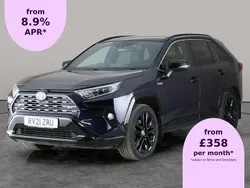 Blue/black Used 2021 Toyota RAV4 Hybrid SUV | £22,228 (A bit pricey)